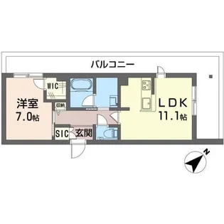 アジュールモア長津田【2階】の間取り