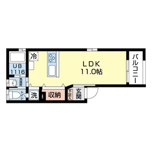 Marguerite南万代【3階】の間取り