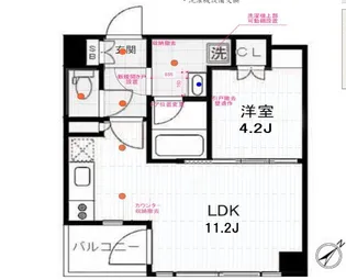 ドゥーエ五反田【7階】の間取り