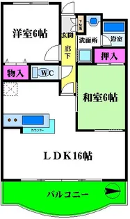 フレンドパーク板谷【2階】の間取り