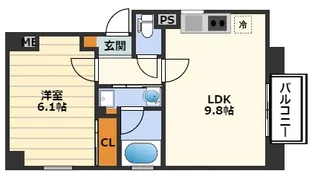キャピトル天神橋【12階】の間取り