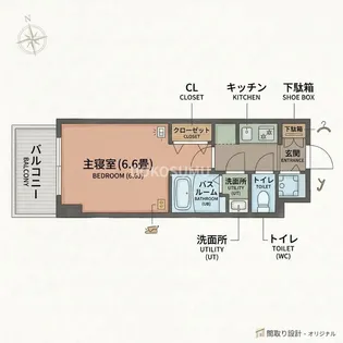 S-RESIDENCE福島玉川Deux【13階】の間取り