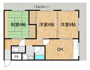ロイヤルマンション鹿子木【4階】の間取り