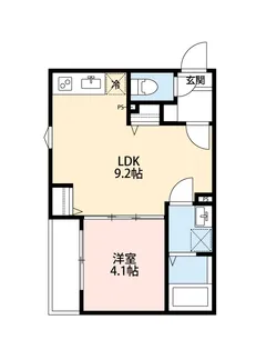 Crecia金ケ作【3階】の間取り