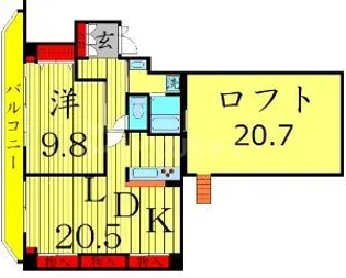 サンリット六町II【5階】の間取り