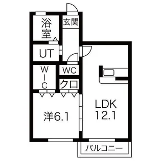 アエラ B棟【1階】の間取り