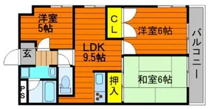 ふぁみーゆ旭川【6階】の間取り