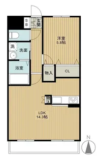 さくらハイツ B棟【3階】の間取り