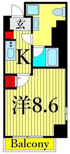 HY s 田端IIwest【8階】の間取り