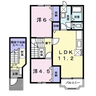 ヴィラ・アヴェニュ II【2階】の間取り