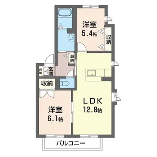 ロイヤルパレス 205号室【2階】の間取り