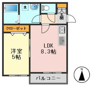 メープルコート【2階】の間取り