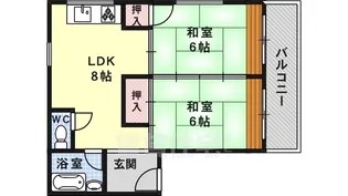 湊川第2マンション【2階】の間取り