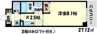 モンプランドール千里【1階】の間取り