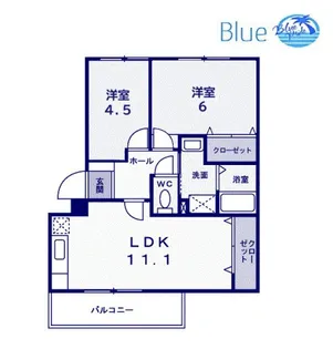 サンリーフ湘南【3階】の間取り