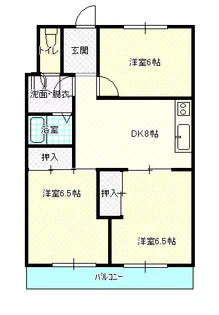 ボヌール光亦【1階】の間取り