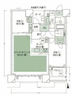 ドゥ・トゥール(DEUX TOURS)EAST棟【34階】の間取り