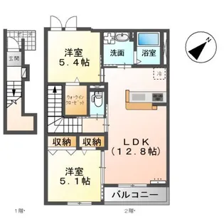 グランディール I【2階】の間取り