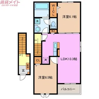 ひよこのいえ2 C【2階】の間取り