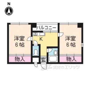 アメニティ竜安寺【2階】の間取り