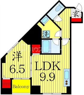 グラントゥルース東向島【8階】の間取り