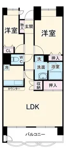 ビレッジハウス東松山タワー1号棟【4階】の間取り