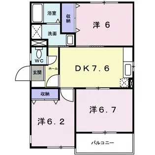 ブランシェ高森【2階】の間取り