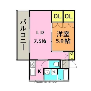 ラビーナ櫛原【1階】の間取り