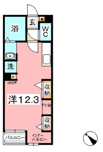 スカイコートマンション II【1階】の間取り