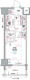 クレヴィスタ阪東橋III【9階】の間取り