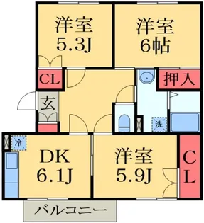 ファーストグリーンC【1階】の間取り