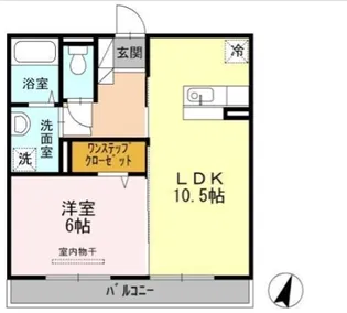 ボヌール東谷山【3階】の間取り
