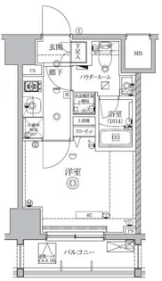 クオリタス南大井【6階】の間取り