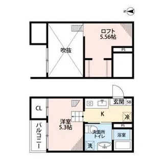 ATLAUS 道徳【1階】の間取り