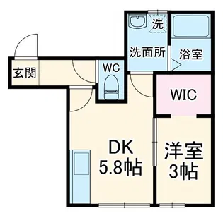 ヒバリスクエア和地山【2階】の間取り