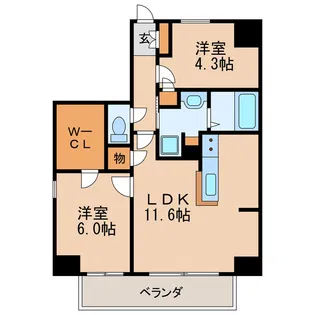 Kamiya Bldg 東桜【9階】の間取り