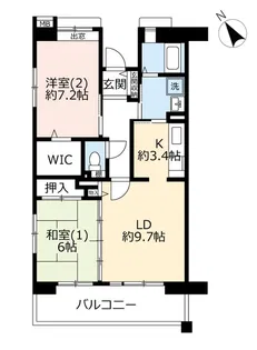 URアミティ八千代台【1階】の間取り