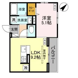 グレイスヴェルデ【1階】の間取り