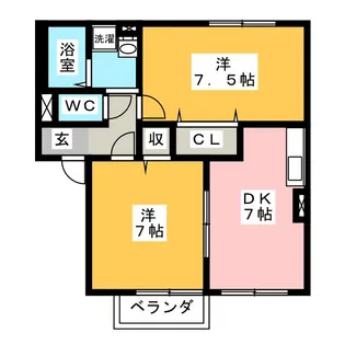ダズリン B【2階】の間取り