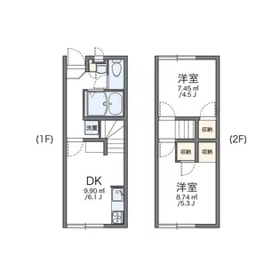 レオパレスタウンビュー飛田II【1階】の間取り