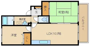 SHMディアス島泉II【1階】の間取り