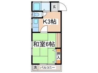 ヤクシンコ-ポB棟【2階】の間取り