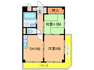 ライオンズ京橋【3階】の間取り
