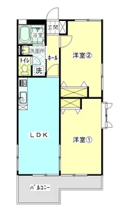 プロシードネモトA【1階】の間取り