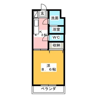 ウエストビレッジ【3階】の間取り