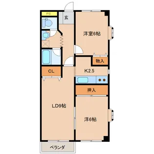 グランディ本江II【2階】の間取り