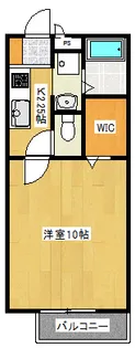 ウエストリバーB【2階】の間取り