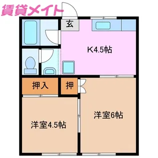 コーポ新町I【1階】の間取り