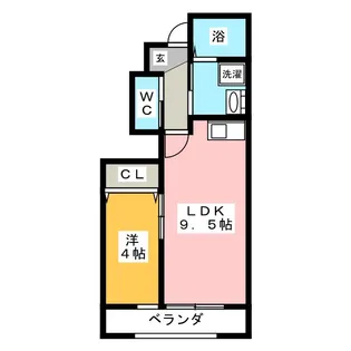 イースト加木屋【1階】の間取り