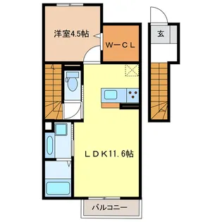 グランテージ上浜【2階】の間取り
